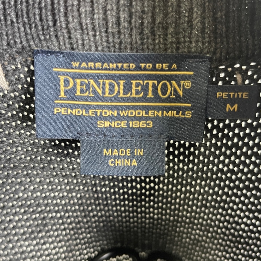 Pendleton Longline Open Front Cardigan Cotton Woo… - image 7